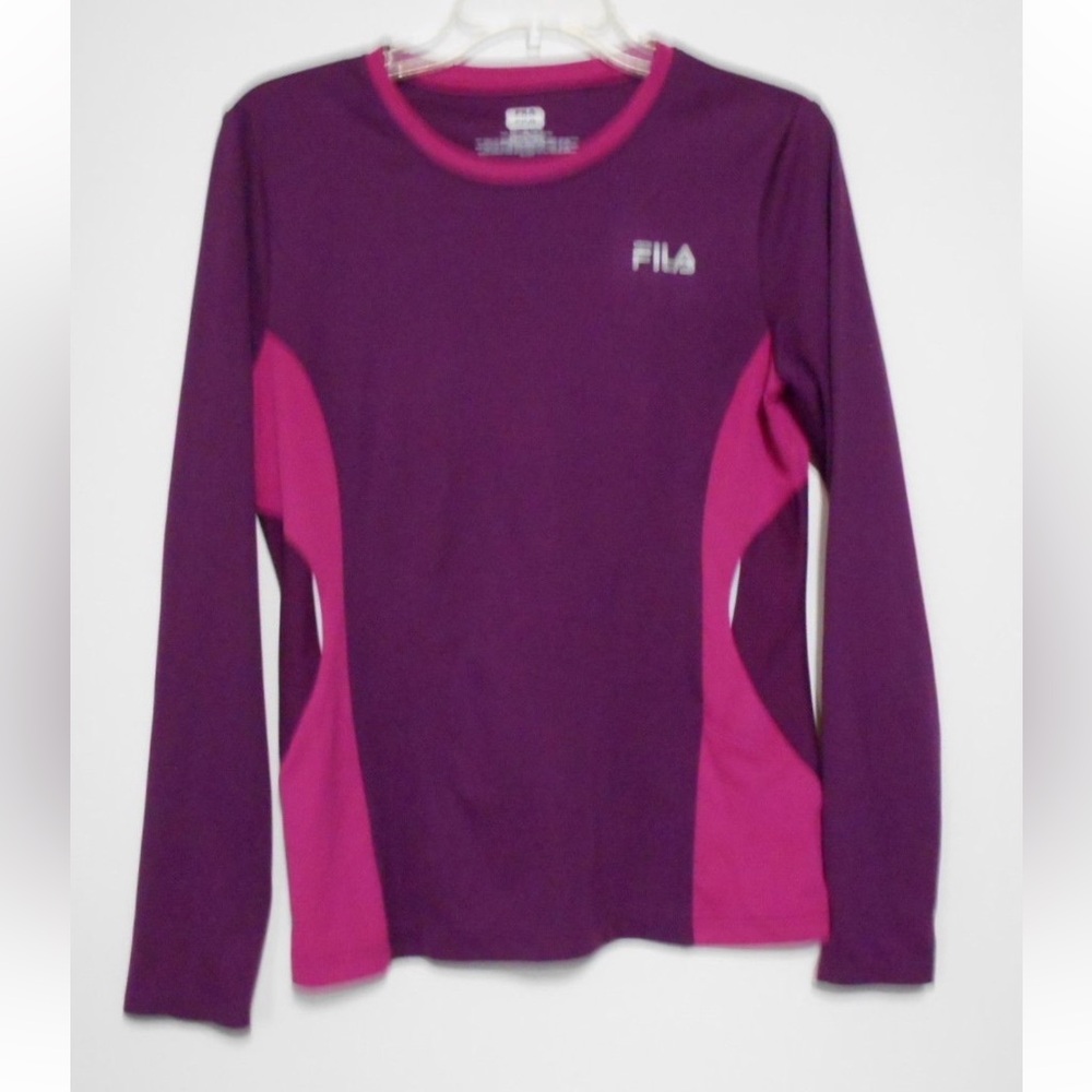 FILA Women's Purple and Pink Long Sleeve Top size M